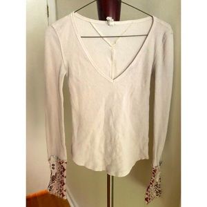 Free People Thermal Top White
